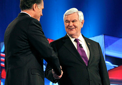 Mitt Romney y Newt Gingrich (Ross D. Franklin/AP)