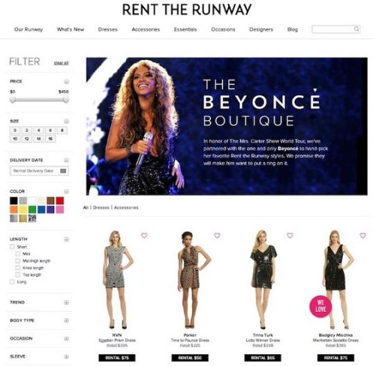 Photo: Beyoncé // Courtesy of Rent the Runway