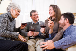 Photo: Family drinking wine // Thinkstock