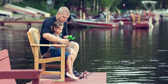 Photo: Father and daughter fishing / R. Nelson/Getty Images 