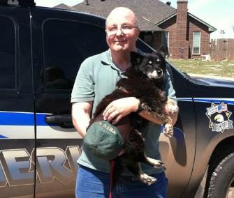 Photo: Susie, whose photo went viral after she was found, was reunited with her owner on Wednesday./ Oklahoma County Sheriff's Office / Facebook