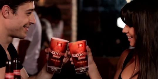 Photo: Still of Budweiser's new Buddy Cups (BudBrasilOficial via YouTube)