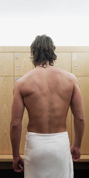 Man wearing towel