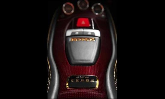 Chinese characters adorn the start button on the special edition 458 Italia. Photo by Ferrari.
