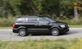 The Chrysler Town & Country (shown) and the Dodge Caravan are being recalled for wheel-bearing problems. Photo by Chrysler.