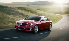 Power for the base-model Cadillac ATS will come from a 2.5-liter, four-cylinder engine that returns 30 mpg on the highway. Photo by Cadillac. 
