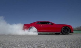 The Chevy Camaro clocked an 11.9-second quarter-mile run. Photo by GM.