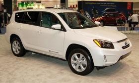 The Toyota RAV4 EV goes on sale this summer for just more than $50,000 before ta. Photo by Mark Vaughn.
