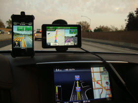 Navigation test in a 2011 Infiniti M56.