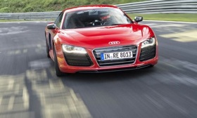 The Audi R8 e-tron uses a pair of electric motors to drive the rear wheels. Photo by Audi.