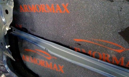 Armormax, a blend of synthetic fibers and laminates, provides the protection of steel without adding the weight of heavy steel plate. Photo by International Armoring Corporation.
