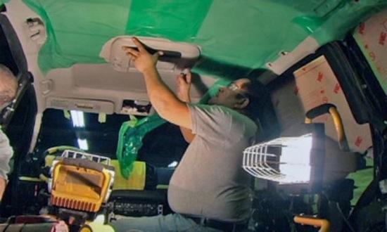 Armormax is both lightweight and flexible, allowing vehicles to retain much of their original interior following the armoring process. Photo by International Armoring Corporation.
