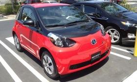 This Scion iQ electric vehicle was spotted in Torrance, Calif. Photo by Ed Kim.
