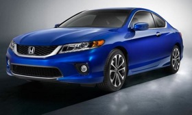 A front view of the 2013 Honda Accord coupe. Photo by Honda.
