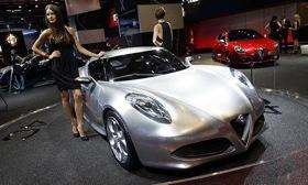 The Alfa Romeo 4C on display in Frankfurt last year. Photo courtesy of Autoweek.
