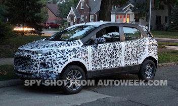 Underneath that camouflage is the Ford EcoSport crossover. (Photo by HADI KADRI/AUTOWEEK)