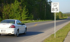There are already roads in Texas and Utah where the posted speed limit is 80 mph. (© Autoweek)