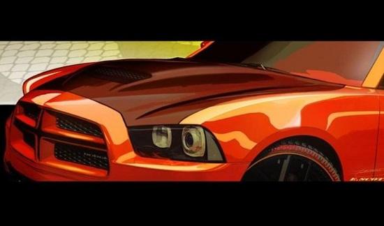 Dodge Charger SRT Scoop Sketch © Chrysler LLC