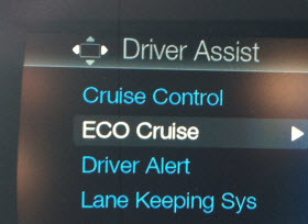 Ford Fusion Hybrid ECO Cruise.