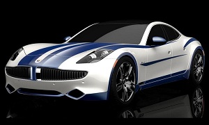 The Fisker Karma Riverside package celebrates American racing heritage. (© Fisker Automotive)