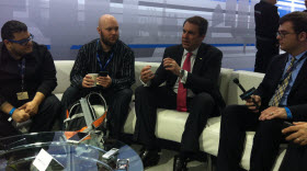 GM president Mark Reuss meets the tech press at the New York Auto Show.