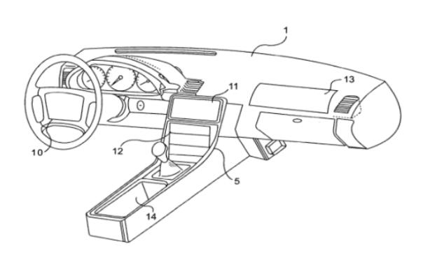 Apple car infotainment patent. Image courtesy of USPTO.