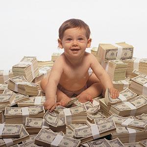 Image: Baby with money © Creatas, Photolibrary