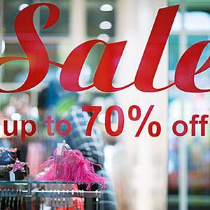 Image: Sale sign in shop window © Michele Constantini/PhotoAlto Agency RF/Getty Images