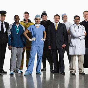 Logo: Variety of professionals standing together (altrendo images, Stockbyte, Getty Images)