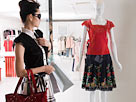Image: Young woman clothes shopping (Â© Image Source/Getty Images)