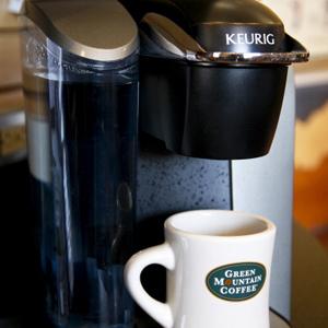 Credit: Herb Swanson/Bloomberg via Getty Images
Caption: Keurig's Vue individual coffee roasting system