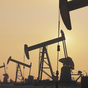 Oil derricks - Comstock/Corbis