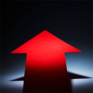 Red Arrow Pointing Upward copyright Fotosearch, Fotosearch, Getty Images