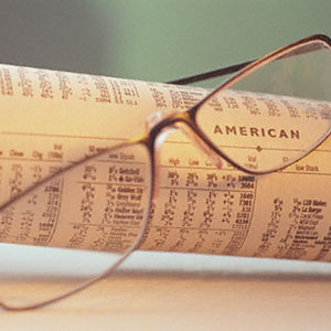 Stock market report copyright Corbis