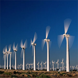 Wind turbines copyright Photodisc Red, Getty Images