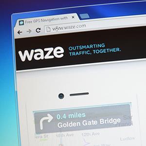 Waze.com website screenshot (© Web Pix/Alamy)