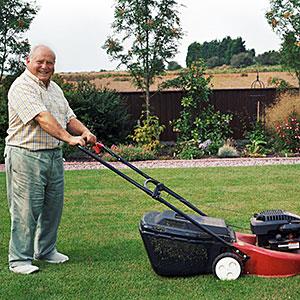 Image: Senior man with lawn mower © Jacobs Stock Photography/Photodisc/Getty Images