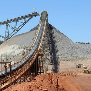 The primary conveyor belt transports crushed rock to the first stage of the gold separation process at Newmont Mining Corp.'s Boddington Gold mine, in Boddington, Western Australia
© Carla Gottgens/Bloomberg via Getty Images