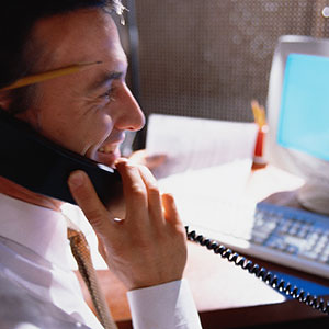 Image: Man on telephone © Getty Images