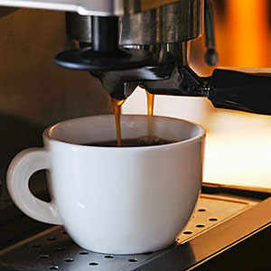 Image: Espresso machine with mug, close-up -- nd61 , SuperStock