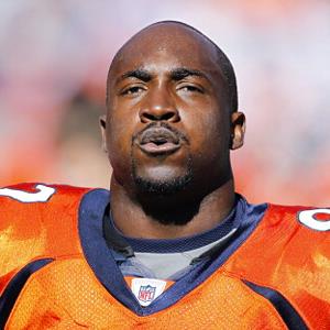 Elvis Dumervil of the Denver Broncos during a game against the Detroit Lions on October 30, 2011 in Denver, Colo. ( Joe Robbins/Getty Images)