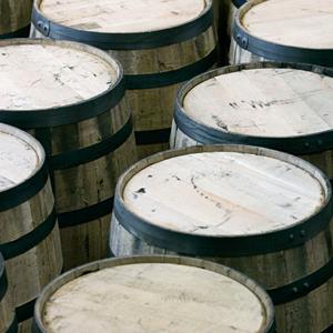 File photo of bourbon barrels at the Woodford Reserve distillery in Versailles, Ky. ( Ed Reinke/AP)
