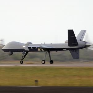 A Predator B unmanned aircraft lands after a mission at the Naval Air Station Nov. 8, 2011, in Corpus Christi, Texas ( Eric Gay/AP Photo)