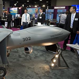 A photo from the convention of the Association for Unmanned Vehicle Systems International. Credit: © Saul Loeb/AFP/Getty Images