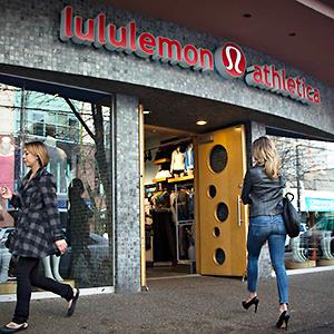 Credit: © Andy Clark/Reuters
Caption: A customer enters the Lululemon store in downtown Vancouver, British Columbia November 8, 2013