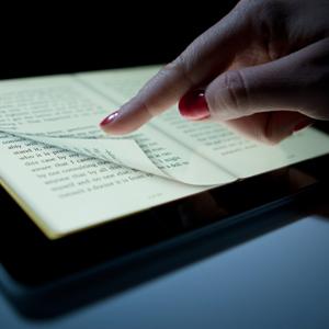 Digital book displayed on an iPad © Scott Eells/Bloomberg via Getty Images