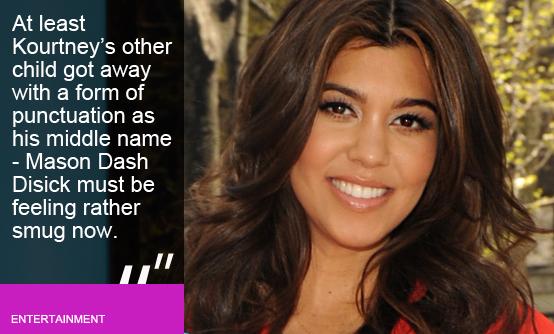 Kourtney Kardashian has named her child Penelope Scotland