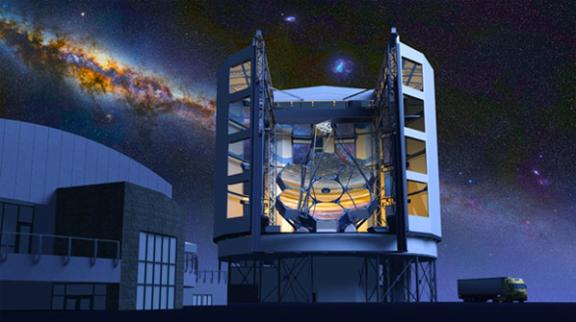 An artist's impression of the Giant Magellan Telescope (Image © National Space Centre)