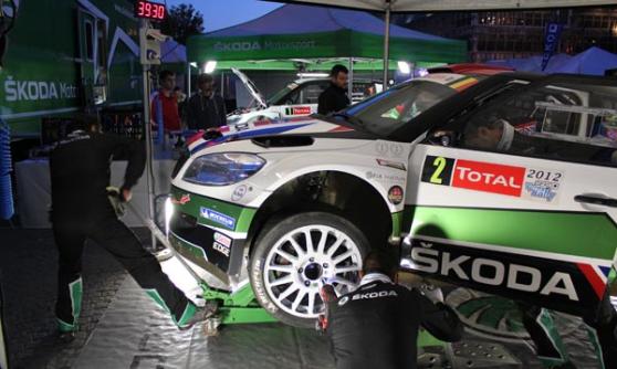 Skoda Fabia S2000, service park, Rally Ypres 2012 (c) Motoring Research