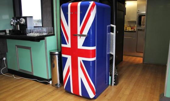 Smeg designer fridge on the Jaguar XF Sportbrake launch, Scotland (c) CJ Hubbard / Motoring Research